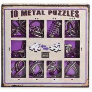 Set van 10 Metal 3D vormenpuzzels (paars) - Eureka 52473359